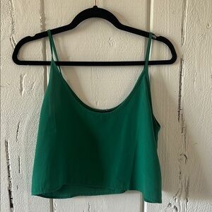 Forever 21 Green Sleeveless Crop Camisole